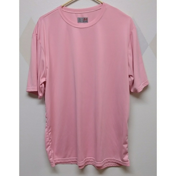 Men's pink short sleeve t-shirt size L from A4 - Picture 1 of 7